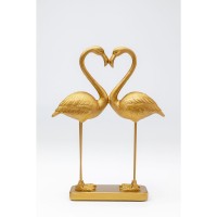 Deko Figur Flamingo Love Gold 39cm