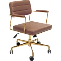 Chaise pivotante de bureau Dottore marron