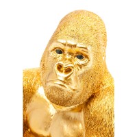 Deco Figurine Monkey Gorilla Side Medium Gold 39cm