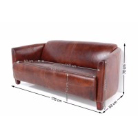 Sofa Cigar Lounge 3-Sitzer