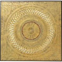 Tableau décoratif Art Geometric Circle doré 120x12