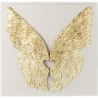 Decorazione da parete Wings oro/bianco 120x120cm