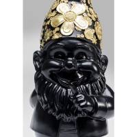 Figura decorativa Gnome Standing nero-oro 46cm