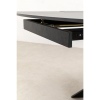 Table à rallonges Twist noir 120(30+30)x90cm