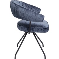 Chaise pivotante Arabella bleu