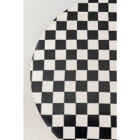 Side Table Domero Chess Black White Ø25cm