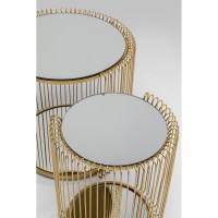 Tavolino d appoggio Wire Double Brass (2/Set)