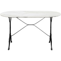 Table bistrot Kaffeehaus ovale blanc 120x60cm