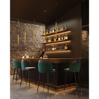 Bar Chair Hojas Grey