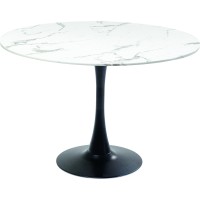 Tisch Schickeria Marmor Weiß Schwarz Ø110cm