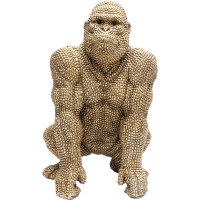 Figurine décorative Shiny Gorilla doré 46cm