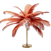 Table Lamp Feather Palm Rusty Red 60cm