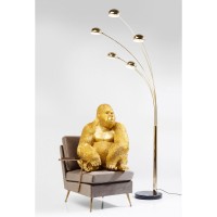 Deco Figurine Monkey Gorilla Side XL Gold 76cm