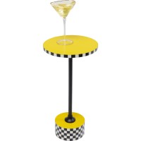 Table d appoint Domero Checkers jaune Ø25cm