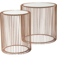 Side Table Wire Copper Ø44cm (2/Set)
