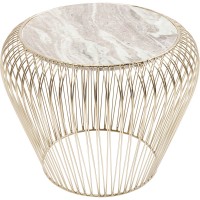 Table d appoint Beam marbre gris-laiton Ø43cm