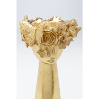 Vase décoratif Flowercrown doré 41cm