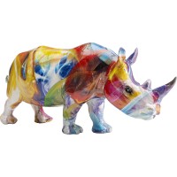 Figura decorativa Colored Rhino 17cm