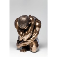 Deco Figura Nude Man Abbraccio Bronzo 54cm