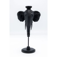 Bougeoir Elephant Head noir 49cm