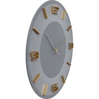 Wall Clock Leonardo Grey/Gold