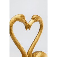 Figura decorativa Flamingo Love oro 63cm