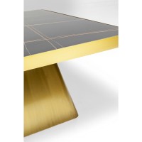 Table basse Miler doré 80x80cm