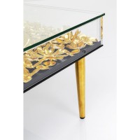 Tavolino da caffè gold Flowers 120x60