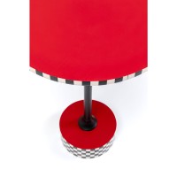 Table d appoint Domero Checkers rouge Ø40cm