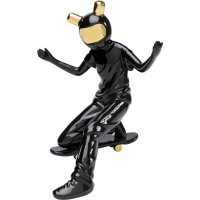 Figura decorativa Skating Astronaut nero 21cm