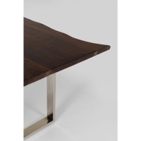 Table Harmony foncé-chromé 160x80cm