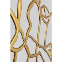Pezzi specchio da parete oro Ø100cm