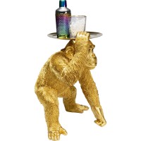 Deco Figurine Butler Playing Chimp Gold 52cm