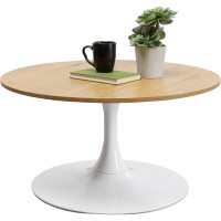 Coffee Table Schickeria Oak White Ø80cm