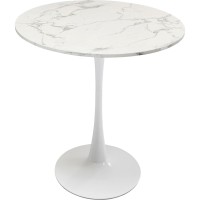 Table Schickeria marbre blanc Ø80cm