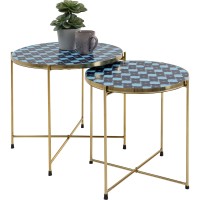 Table d apppoint Priya bleu (2/set)