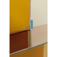 Tableau encadré Abstract Shapes jaune 113x113cm