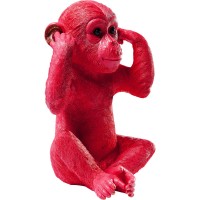 Tirelire Monkey Kikazaru rouge