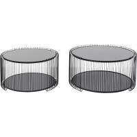 Coffee Table Wire Double Black (2/Set)