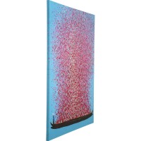 Bild Touched Flower Boat Blau Pink 160x120cm