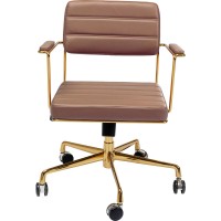 Chaise pivotante de bureau Dottore marron