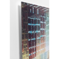Quadro in vetro 3D Future City 150x100cm