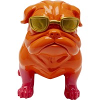 Deko Figur Fashion Dog Orange 17cm