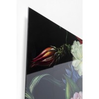 Picture Glass Pretty Flower Woman 100x100