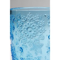 Wasserglas Ice Flowers Blau