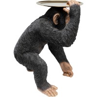 Figura decorativa Butler Playing Chimp nero 52cm