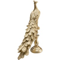 Decorazione Figura Pavone Oro 39cm