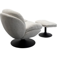Fauteuil pivotant + repose-pieds Stanford