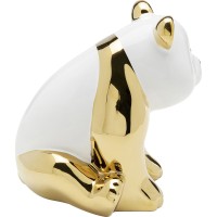 Deco Figurine Sitting Panda Gold 18cm