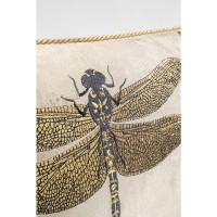 Coussin Glitter Dragonfly marron 50x30cm